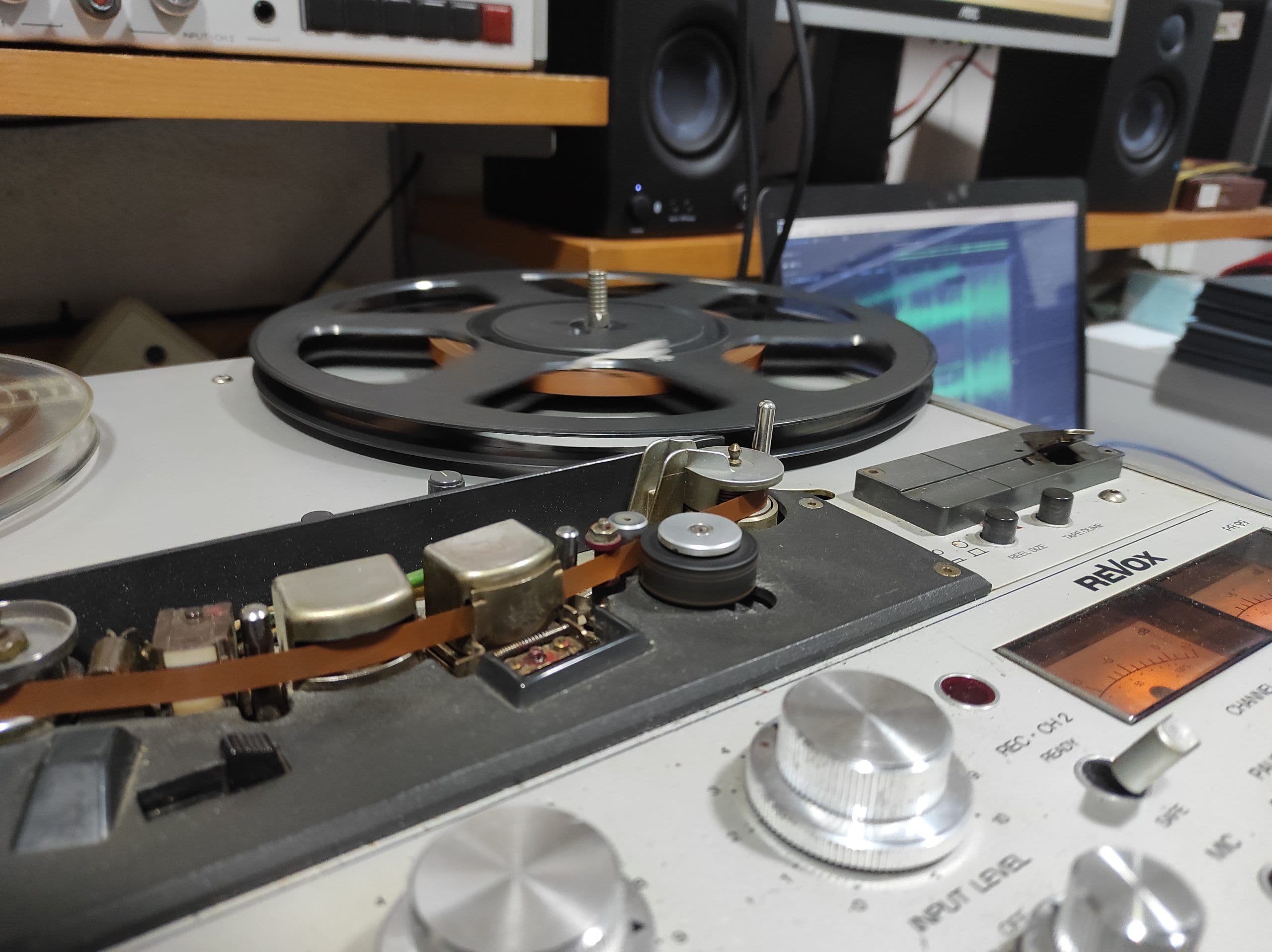 Revox PR99 reel-to-reel tape recorder in the Videoconversion lab